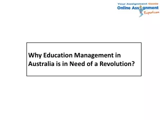 why education management in australia is in need