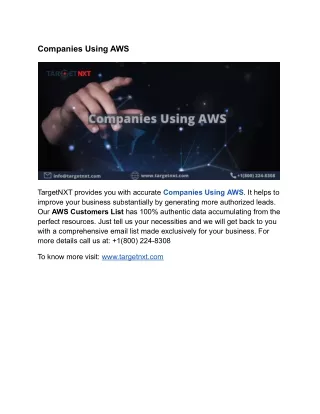 companies using aws