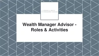 Wealth Manager Advisor