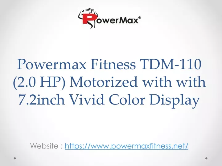 powermax fitness tdm 110 2 0 hp motorized with with 7 2inch vivid color display