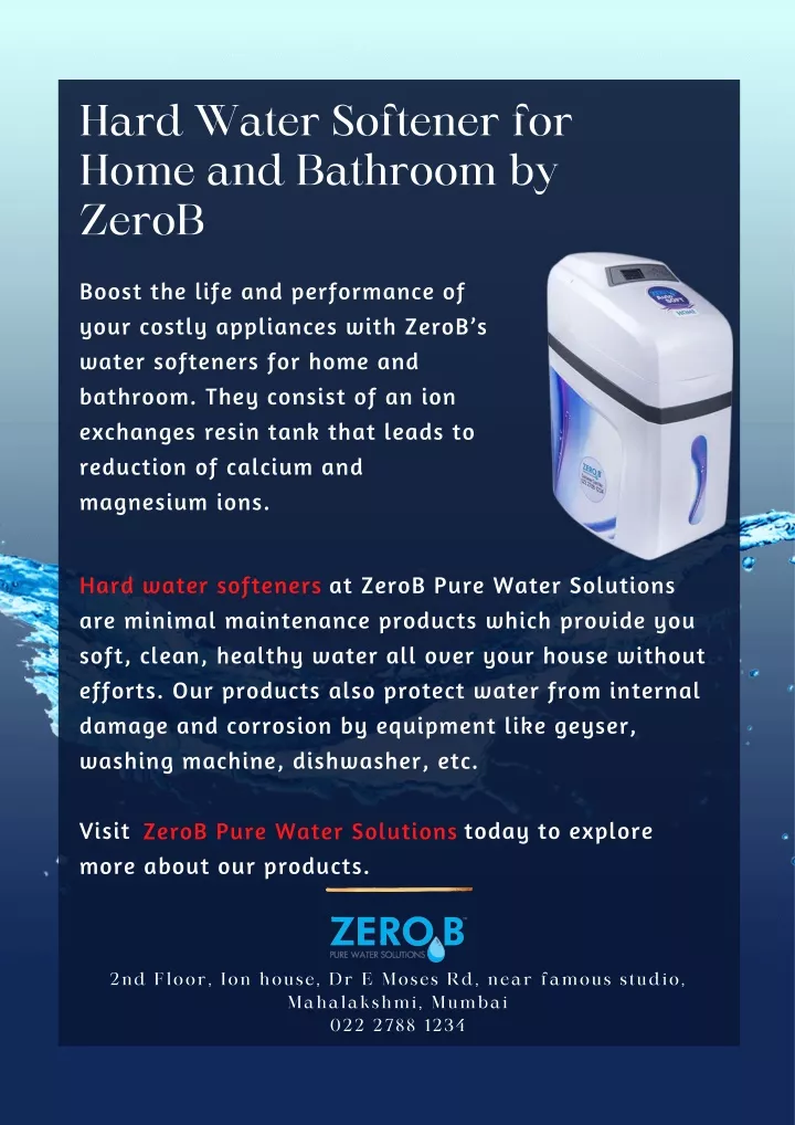 hard water softener for home and bathroom by zerob