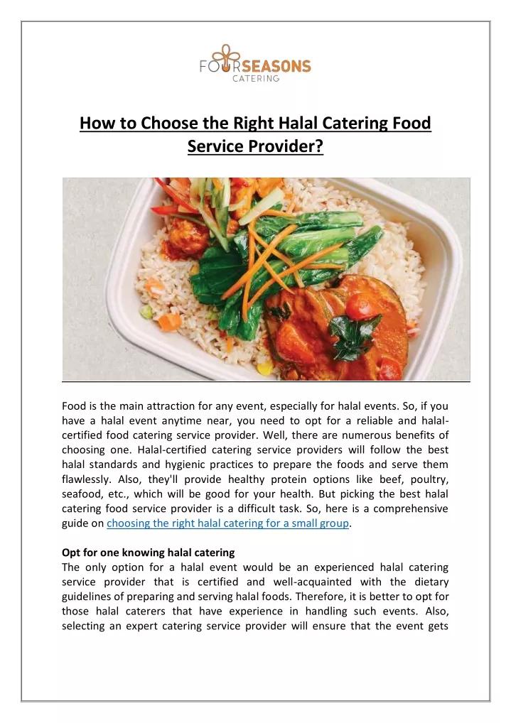 how to choose the right halal catering food