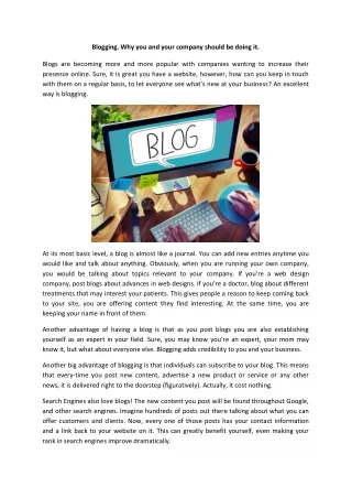blogging why you and your company should be doing