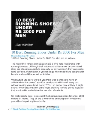 best 10 running shoes