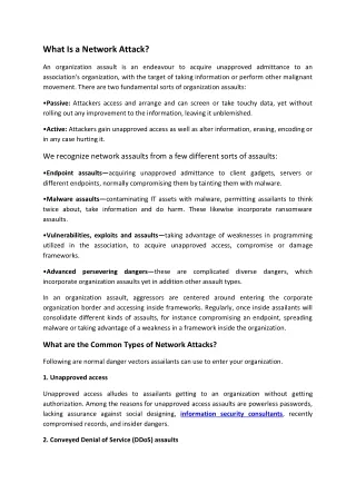 what is a network attack