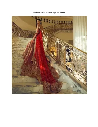 Bridal Fashion Tips