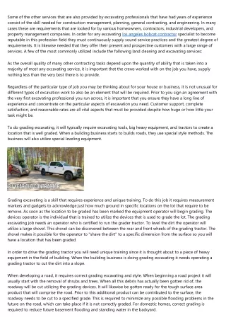 The Best Kept Secrets About los angeles bobcat contractor