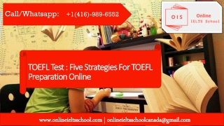 TOEFL Test - Five Strategies For TOEFL Preparation Online