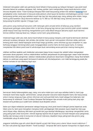 Periksa Lebih Pada Berhubungan Travel Surabaya Denpasar Bali Terkini Yg Membawa