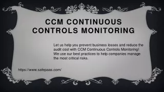 ccm continuous controls monitoring