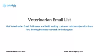 Veterinarian Email List