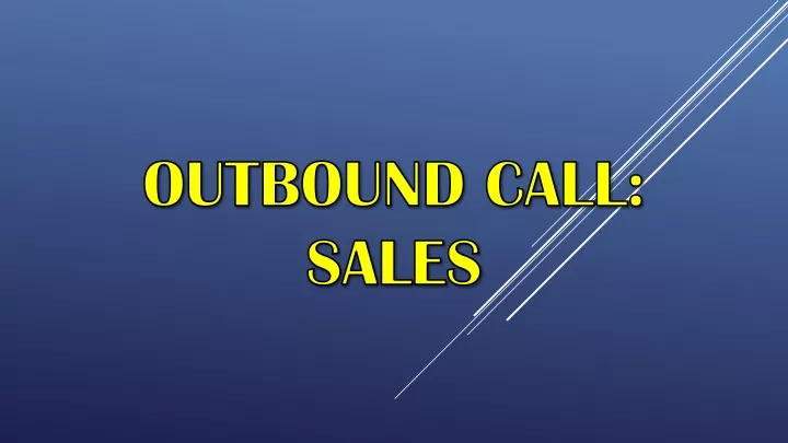 outbound call sales