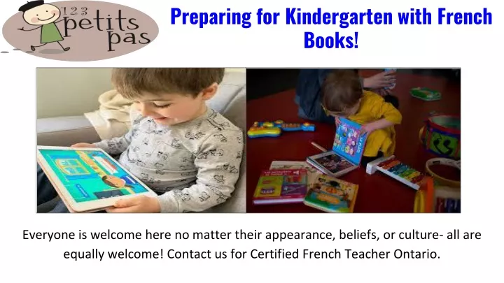 preparing for kindergarten with french books