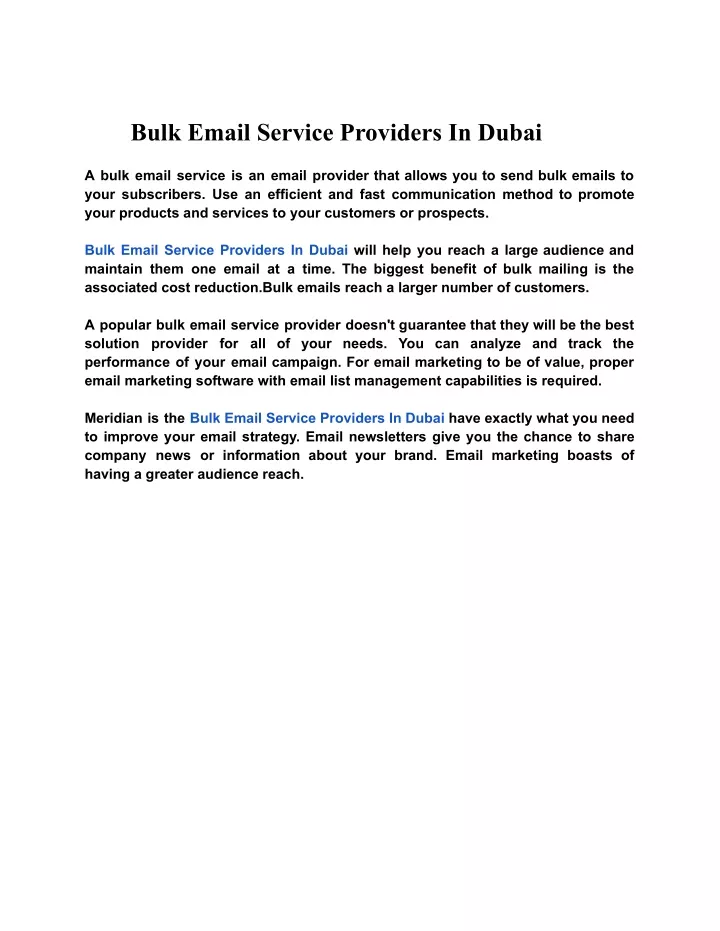 Ppt Bulk Email Service Providers In Dubai Powerpoint Presentation Free Download Id10895506 7243