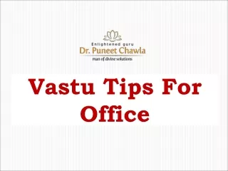 VAASTU FOR OFFICE-LIST OF DOS AND DONT'S