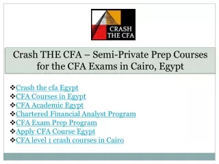 CFA Academic Egypt
