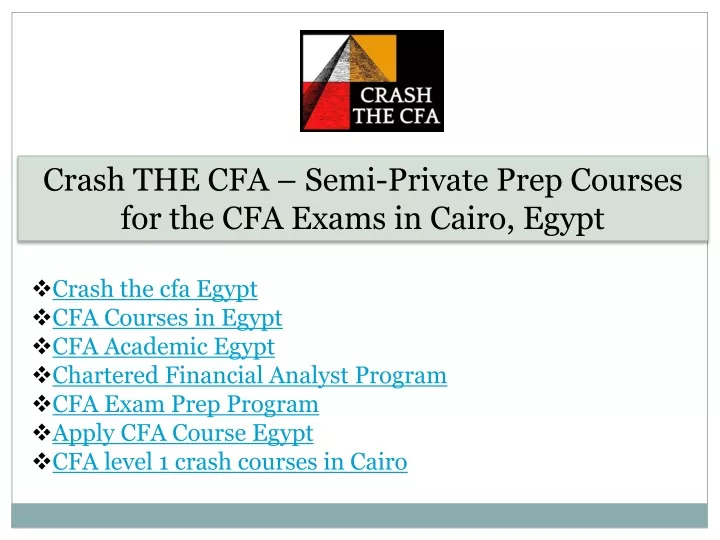crash the cfa semi private prep courses