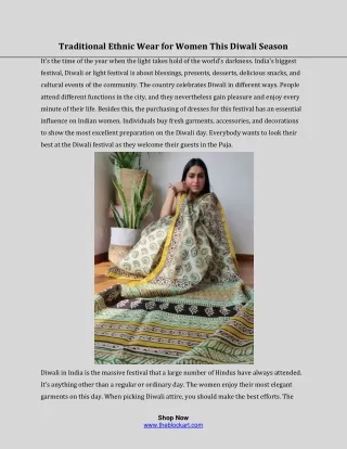 Shopping Online Traditional Ethnic Wear for Women for this Diwali Season