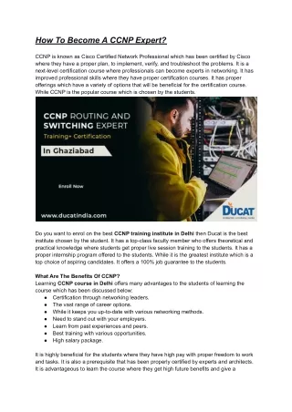 how to become a ccnp expert