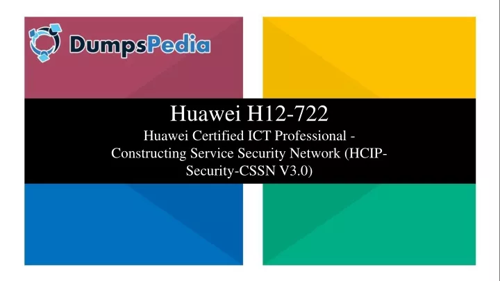 huawei h12 722 huawei certified ict professional