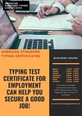 Typing Test Certificate for Employment can Help You Secure a Good Job!