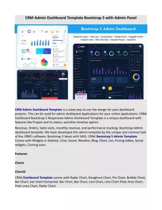 crm admin dashboard template bootstrap 5 with
