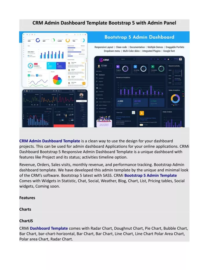 crm admin dashboard template bootstrap 5 with