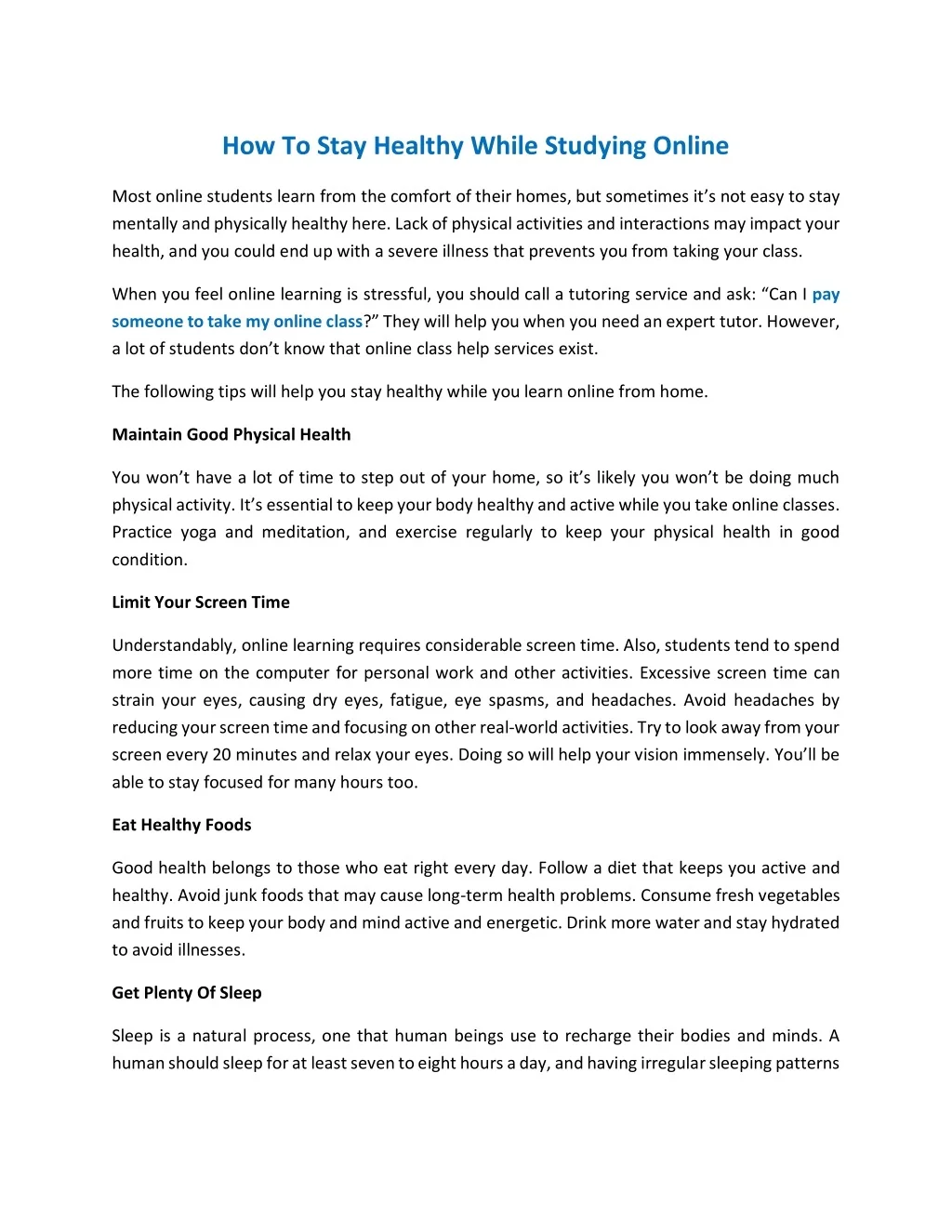 PPT - How To Stay Healthy While Studying Online PowerPoint Presentation ...