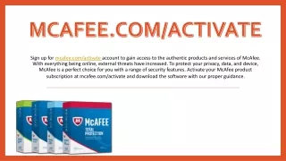 McAfee.com/Activate - Enter 25-digit activation code - Install McAfee