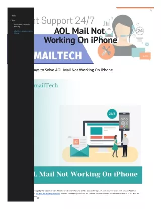Learn Ways to Solve AOL Mail Not Working On iPhone