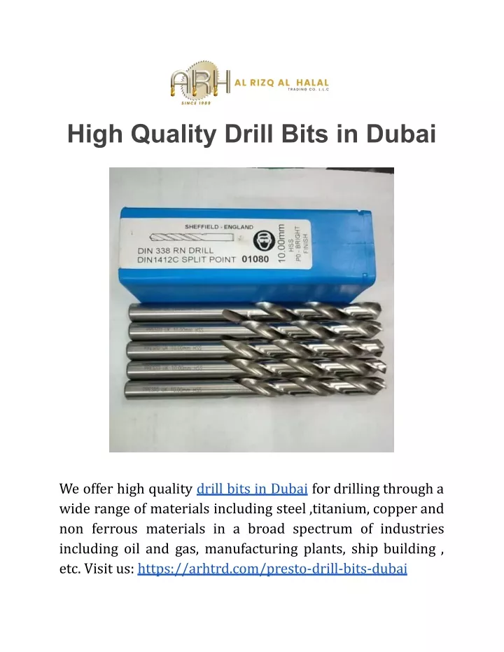 high quality drill bits in dubai