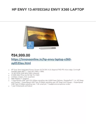 HP Envy 13x360 laptop