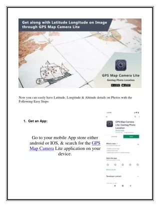 Get along with Latitude Longitude on Image through GPS Map Camera Lite