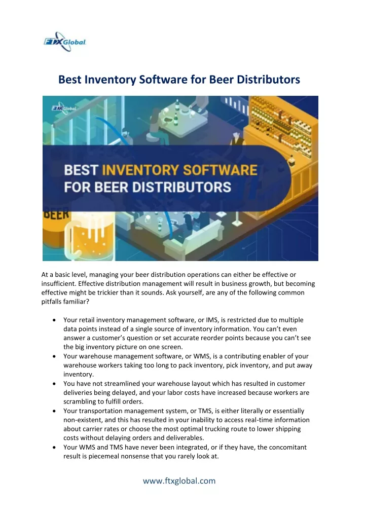 best inventory software for beer distributors