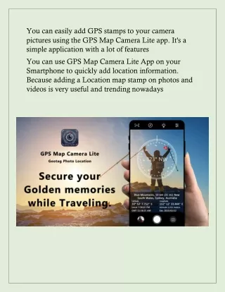 you can easily add gps stamps to your camera