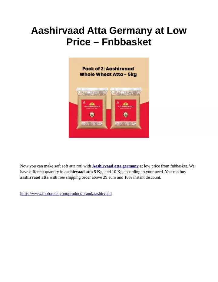 aashirvaad atta germany at low price fnbbasket