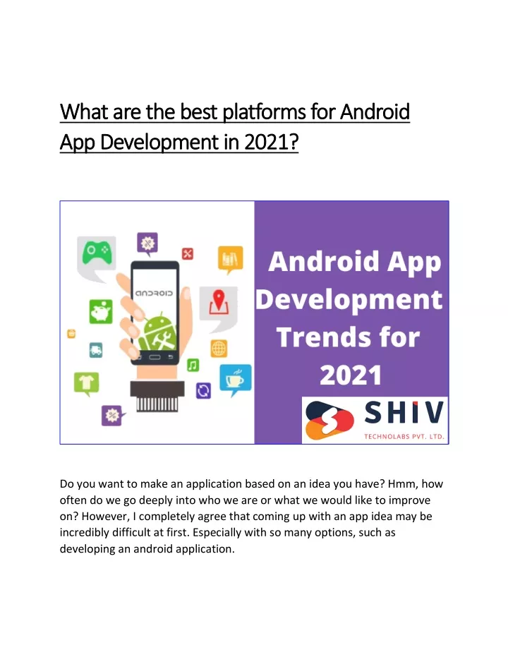 what are the best platforms for android what