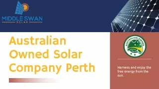 Hire Australian Owned Solar Company in Perth