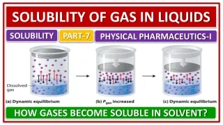 SOLUBILITY, PART-7, SOLUBILITY OF GAS IN LIQUIDS, HOW GASES BECOME SOLUBLE?