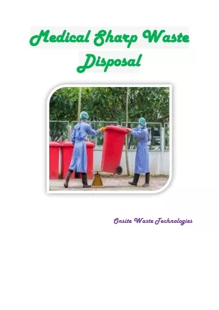 Medical Sharp Waste Disposal