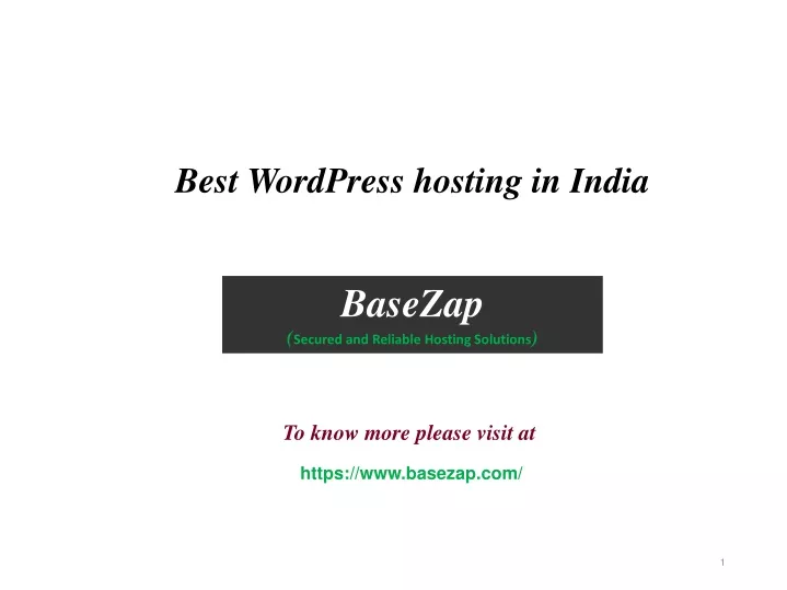 best wordpress hosting in india