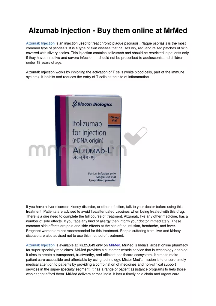 alzumab injection buy them online at mrmed
