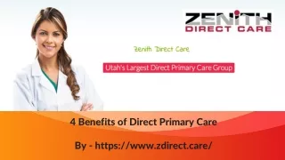 4 Benefits of Direct Primary Care