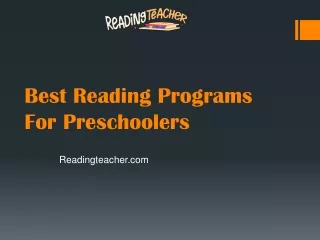 Best Reading Programs For Preschoolers - Readingteacher.com