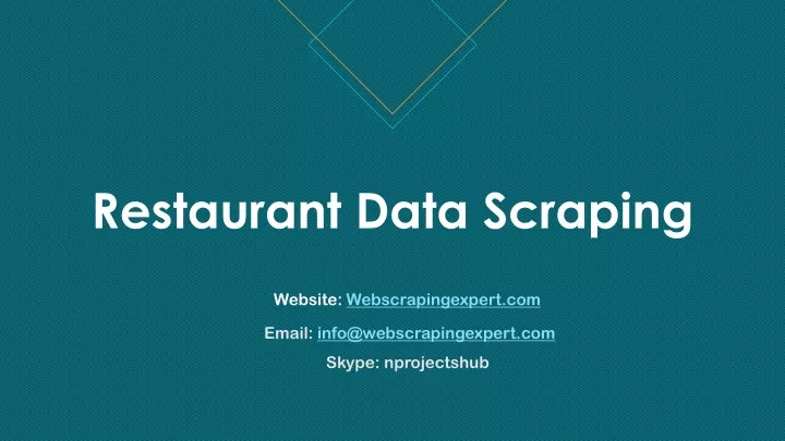 restaurant data scraping