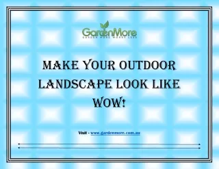 Make Your Outdoor Landscape Look Like WOW|