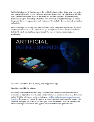 artificial intelligence ai has taken over