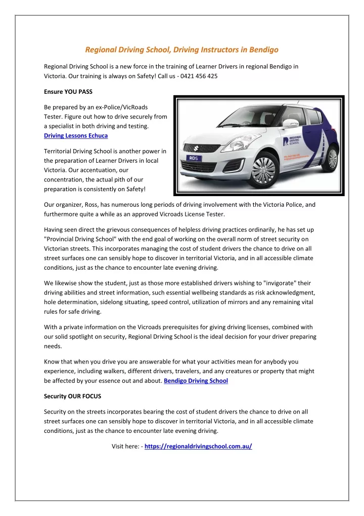 regional driving school driving instructors