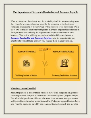 the importance of accounts receivable
