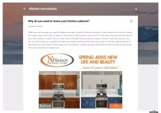 Why do you need to renew your kitchen cabinets?